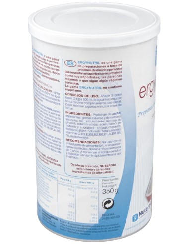 Ergynutril (Proteinas) Vainilla Polvo 350Gr. de Nutergia