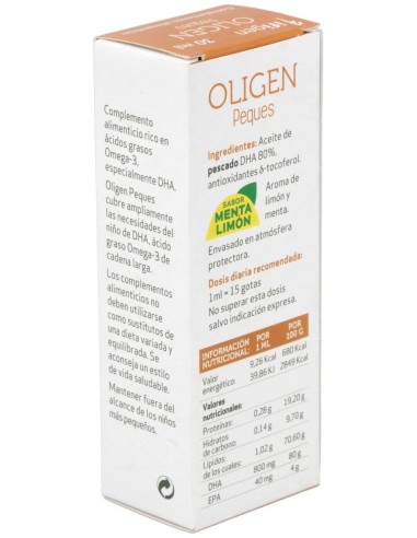 Oligen Peques Dha 80% Tg Enzimatico Menta-Lima 30M de Ifigen