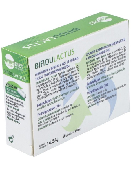 Bifidulactus 30Caps. de Waydiet Natural Products