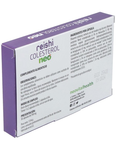 Reishi Colesterol Neo 30Cap. de Neo