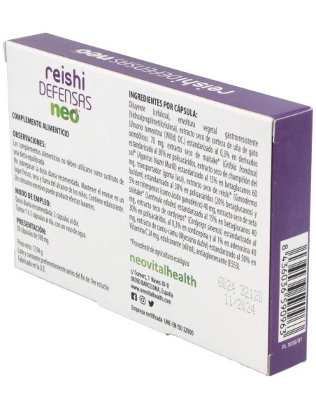 Reishi Defensas Neo 30Cap. de Neo