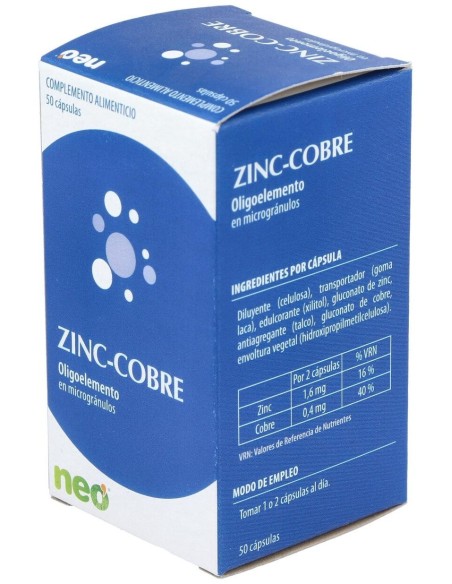 Zinc-Cobre Microgranulos Neo 50Cap. de Neo