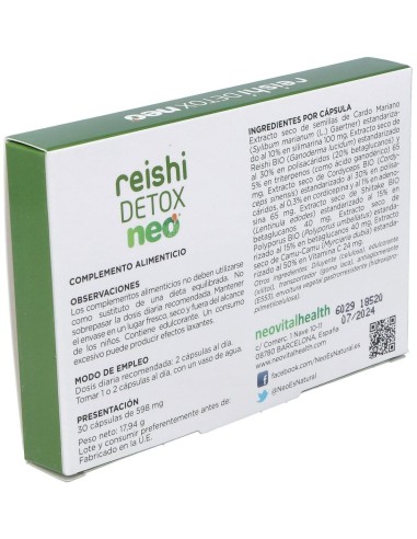 Reishi Detox Neo 30Cap. de Neo