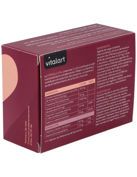 Vitalart Arroz Rojo Coq10 60 Comp de Vitalart
