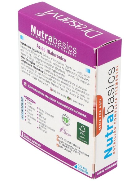 Nutrabasics Acido Hialuronico 30Caps. de Drasanvi