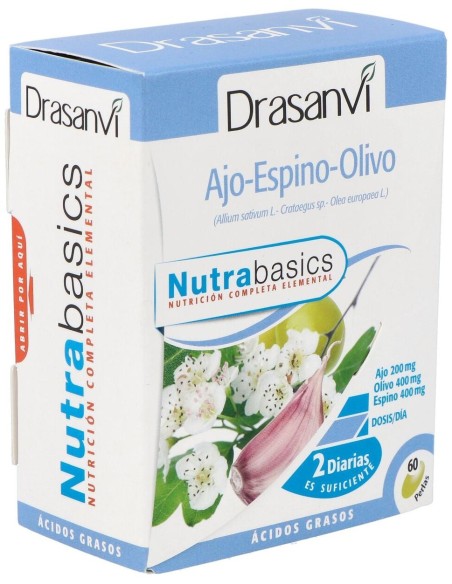 Nutrabasics Ajo-Espino-Olivo 60Perlas de Drasanvi