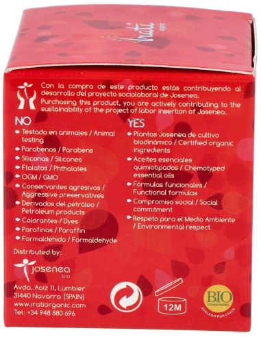 Crema Facial Hidratante Rosa Mosqueta Bio 50Ml. de Irati Organic