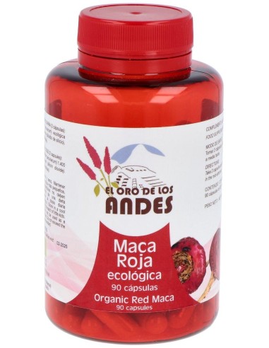 Maca Roja 850Mg. 90Cap. Eco de El Oro De Los Andes