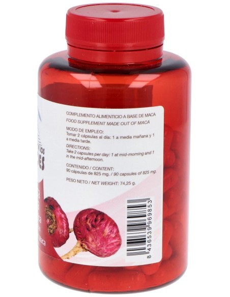 Maca Roja 850Mg. 90Cap. Eco de El Oro De Los Andes