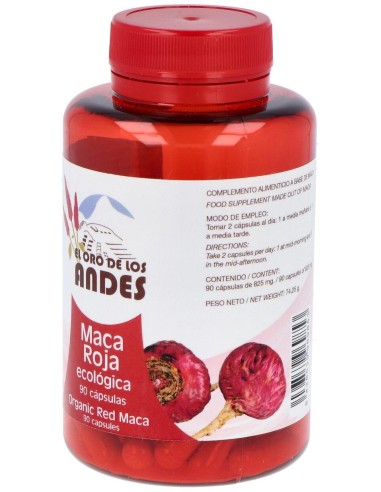 Maca Roja 700Mg. 90Cap. Eco de El Oro De Los Andes