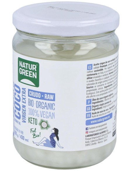 Aceite Virgen de Coco 400g de Naturgreen