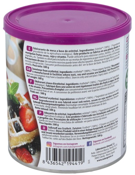 Eritritol Endulzante 500Gr. Bio de Naturgreen