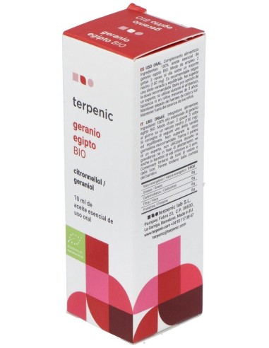 Geranio Aceite Esencial Alimentario Bio 10Ml. de Terpenic