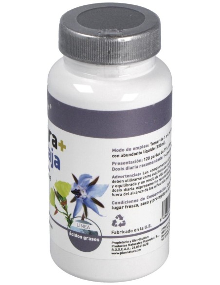 Onagra + Borraja + Vit. E 500Mg. 120Perlas de Plannatur