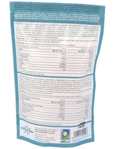 Hericium Digest 100Gr. de Hifas Da Terra