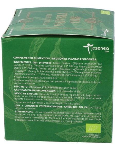 Biotisana Hepatica 15 Piramides Ensobradas de Josenea