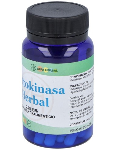 Nattokinasa 60Cap. de Alfa Herbal