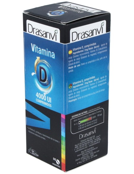 Vitamina D3 4000 Ui 90 Comprimidos Drasanvi