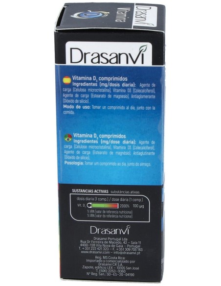 Vitamina D3 4000 Ui 90 Comprimidos Drasanvi