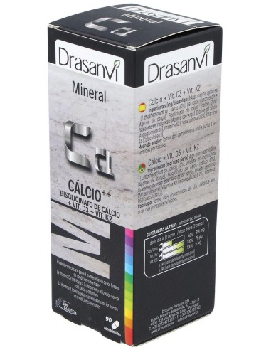 Mineral Calcio Vitamina D3+K2 90 Comprimidos Drasanvi
