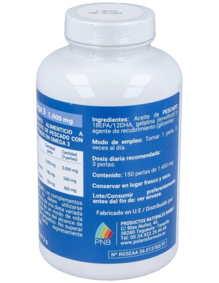 Omega 3 1000Mg. 150Perlas de Polaris