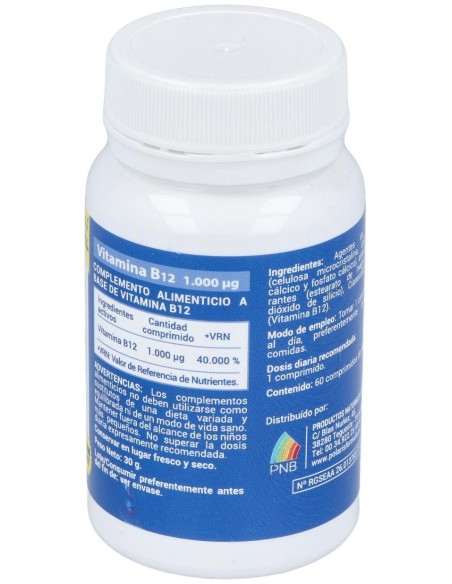 Vitamina B12 1000Mcg. 60Comp. de Polaris