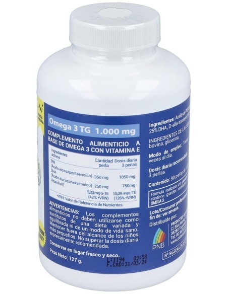 Omega 3 Tg 1000Mg. 90Perlas de Polaris