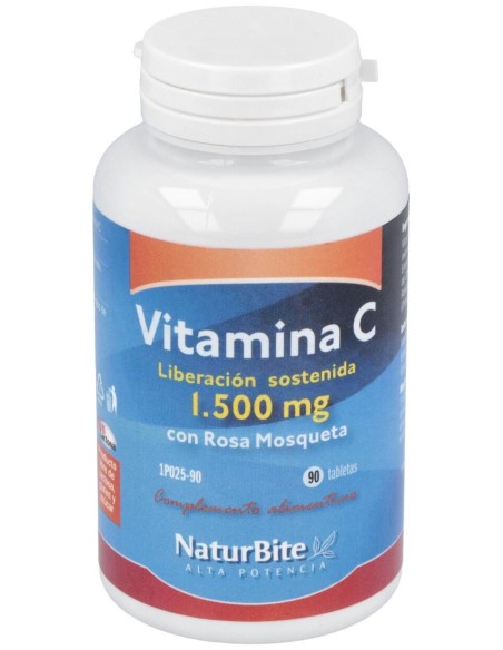 Vitamina C 1500mg Liberacion Sostenida 90 Tabl. de NaturBite