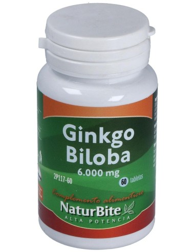 Ginkgo Biloba 6000Mg. 60Comp. de Naturbite