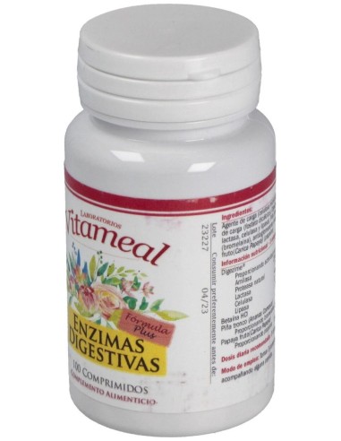 Enzimas Digestivas - DigeZyme, 100 Tabl. de Vitameal