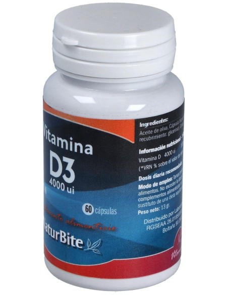 Vitamina D3 4.000 u.i. Caps. Gel de NaturBite
