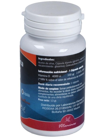 Vitamina D3 4.000 u.i. Caps. Gel de NaturBite