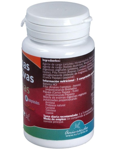 Enzimas Digestivas Veganas, 60 comp.  de NaturBite