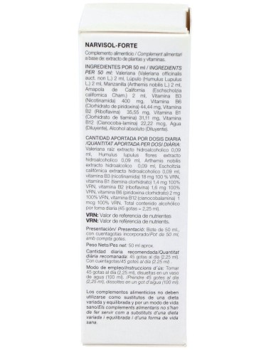 Narvisol Forte (Nervisol) Gotas 50Ml. de Codiet