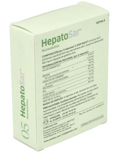 Hepatosar 30 Cap. de Ebiotec