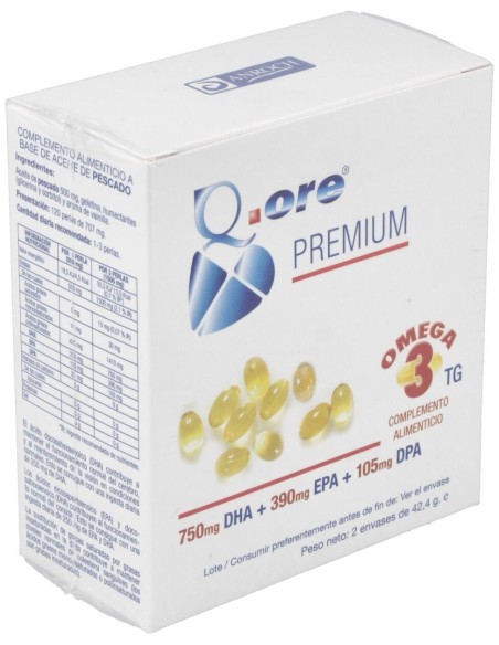 Q.Ore Premium Omega 3 120Perlas de Anroch
