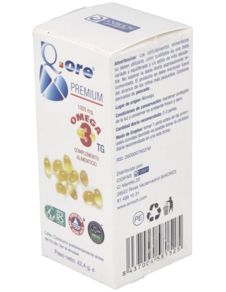 Q.Ore Premium Omega 3 60Perlas de Anroch