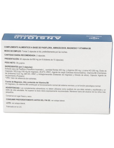 Ansiofin 60Cap. de Internature