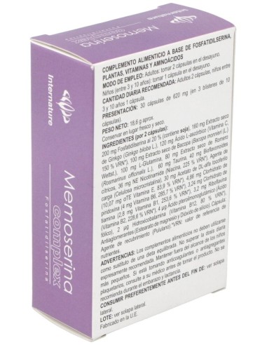 Memoserina Complex 30Cap. de Internature
