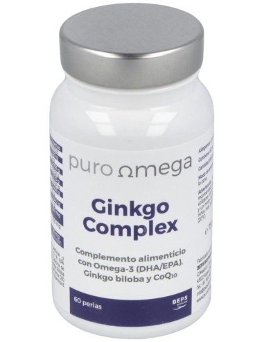Puro Omega Ginkgo Complex Dha/Epa Q10 60Perlas de Puro Omega
