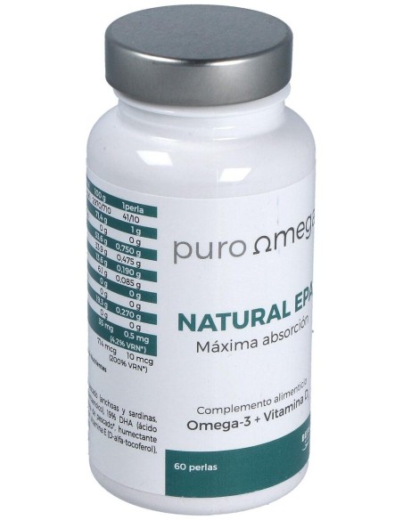 Natural EPA Máxima Absorción 60 perlas de Puro Omega
