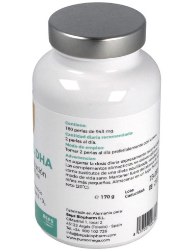 Natural Dha Alta Concentracion 180Perlas de Puro Omega