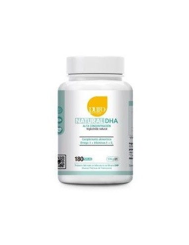Natural DHA Alta Concentración 180 perlas de Puro Omega