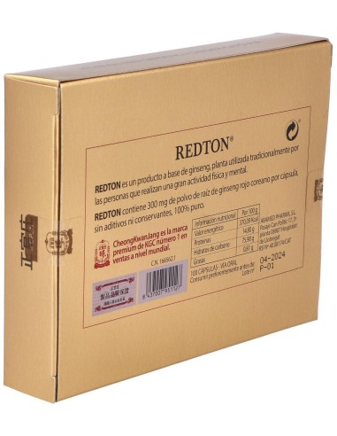 Redton Ginseng Rojo Coreano 100Cap de Abamed Farma
