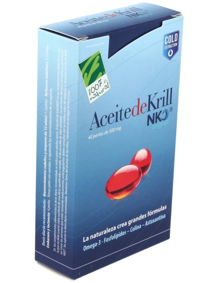 Aceite De Krill Nko 40Perlas de Cien Por Cien Natural