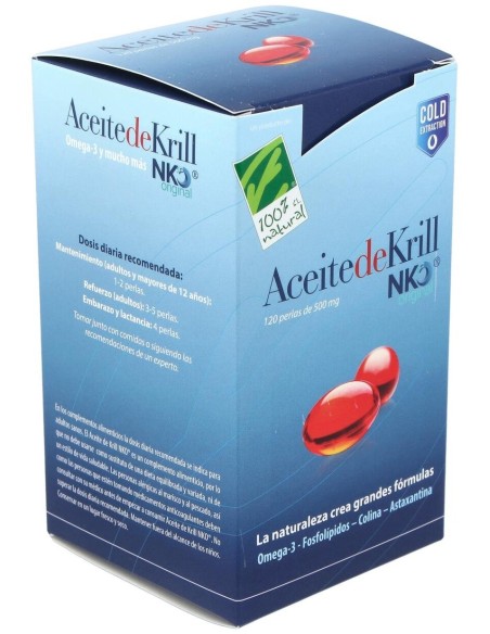 Aceite De Krill Nko 120Perlas de Cien Por Cien Natural