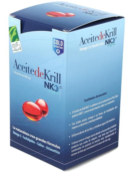 Aceite De Krill Nko 120Perlas de Cien Por Cien Natural