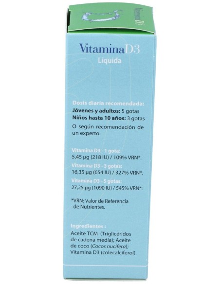 Vitamina D3 Liquida 50Ml. de Cien Por Cien Natural