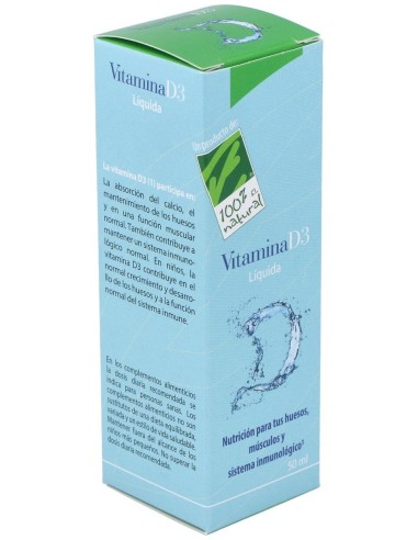 Vitamina D3 Liquida 50Ml. de Cien Por Cien Natural