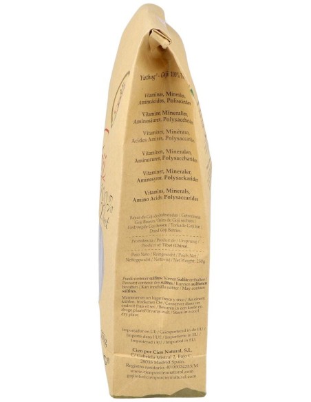 Bayas De Goji Yuthog Bolsa 250Gr. de Cien Por Cien Natural